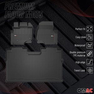 Ford F-150 Floor Mat - Omac - Proline Premium TPE - Black - '15-'24